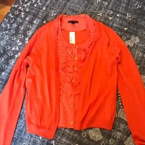 J.Crew shirt and cardigan